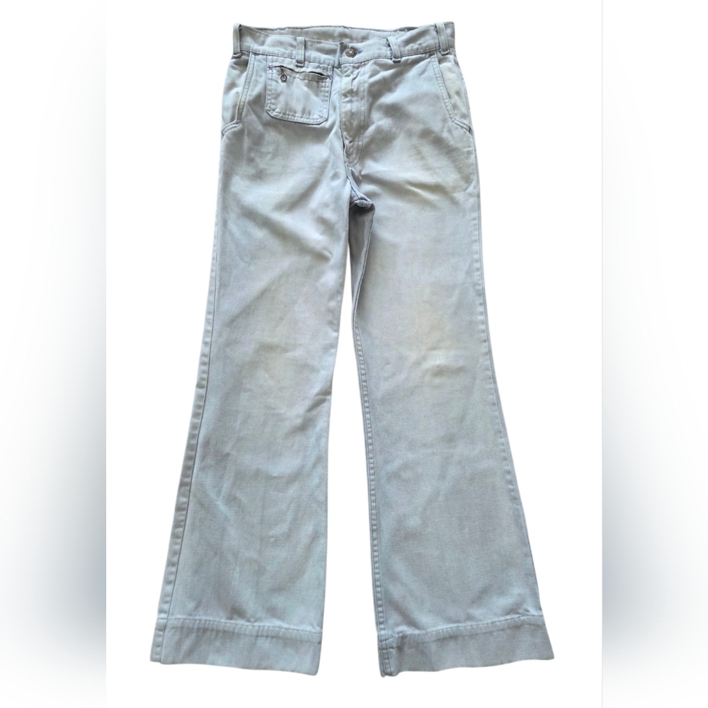 RARE VTG 70s‎ Levi’s Flare Bell Bottom Denim Jeans Womens 30×30 White Tab Talon
